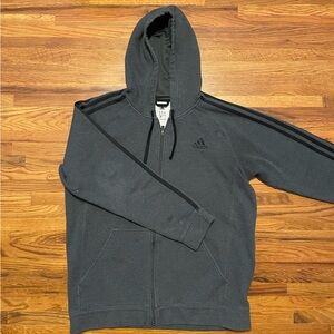 Adidas Charcoal Zip-up with Black Accents (Men’s M)